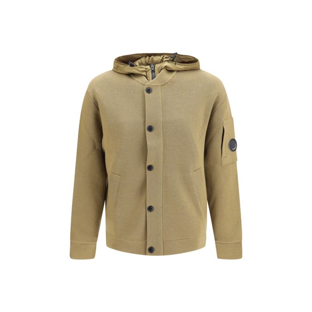 C.P. Company Men Reversible Merino Wool And Stretch Nylon Cardigan